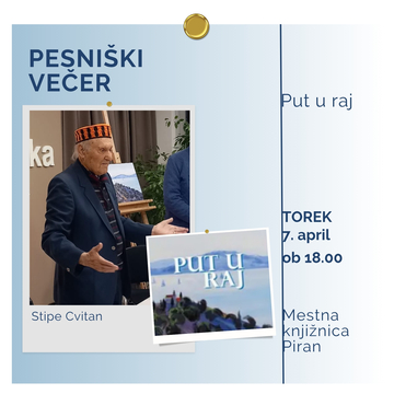 Pesniški večer Stipe Cvitan